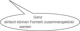 Ganz einfach können Formeln zusammengeklickt werden